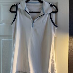 Peter Millar White Sleeveless Polo Tank Size M